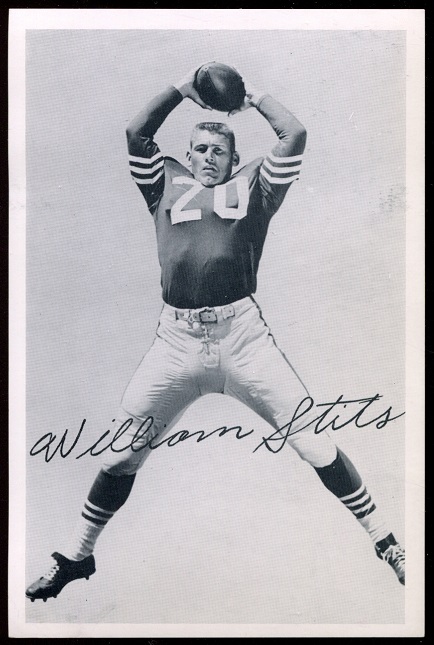 Bill Stits 1957 49ers Team Issue football card Bill Stits 1957 49ers Team Issue football card