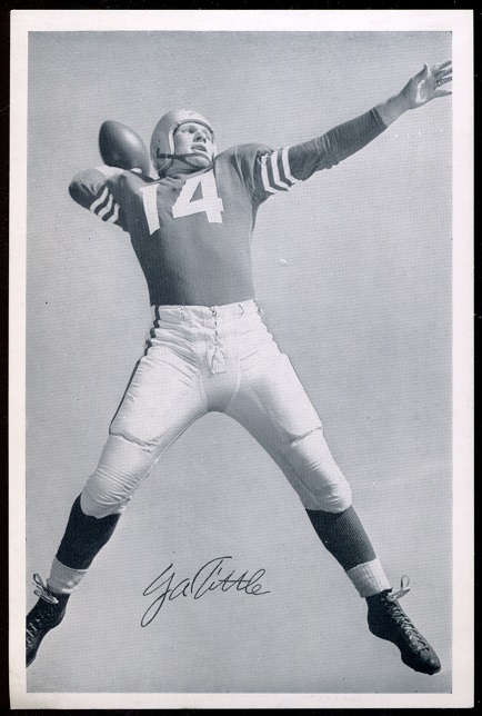 Y.A. Tittle 1957 49ers Team Issue football card Y.A. Tittle 1957 49ers Team Issue football card