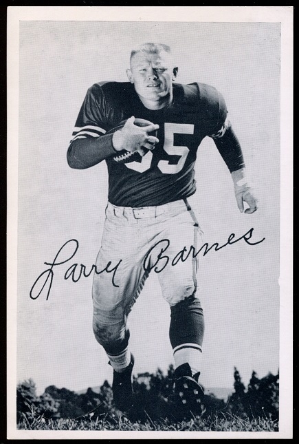 Larry Barnes 1957 49ers Team Issue football card