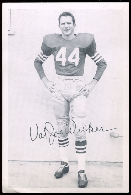 Val Joe Walker 1957 49ers Team Issue football card