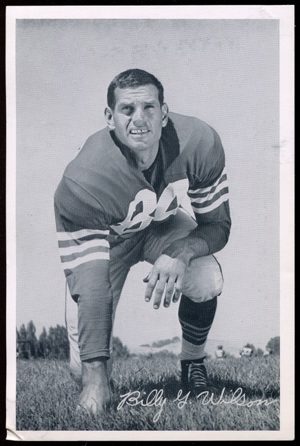 Billy Wilson 1957 49ers Team Issue football card