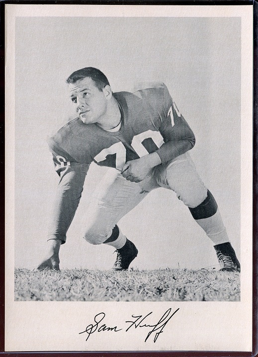 Sam Huff 1957 Giants Team Issue football card