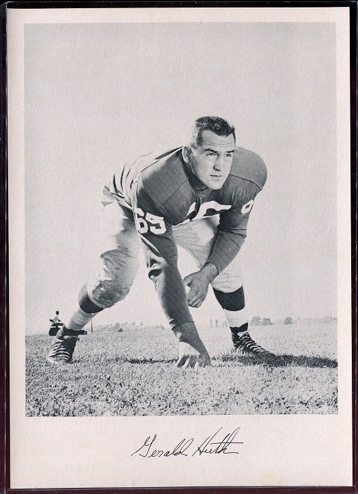 Gerry Huth 1957 Giants Team Issue football card