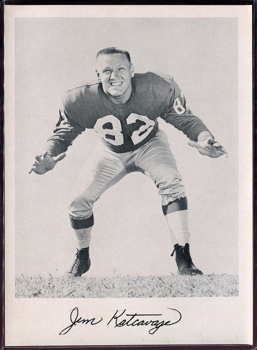 Jim Katcavage 1957 Giants Team Issue football card