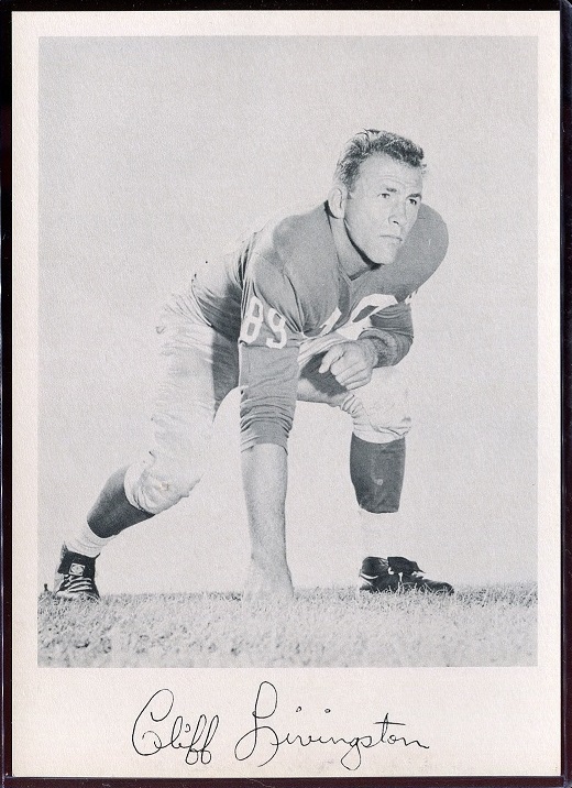 Cliff Livingston 1957 Giants Team Issue football card