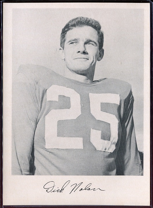 Dick Nolan 1957 Giants Team Issue football card