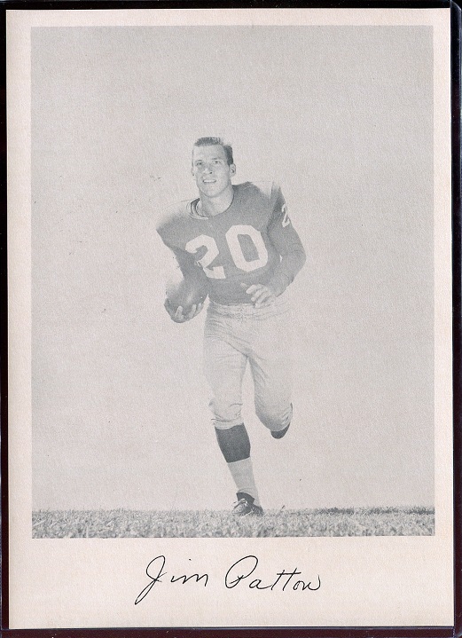 Jim Patton 1957 Giants Team Issue football card Jim Patton 1957 Giants Team Issue football card
