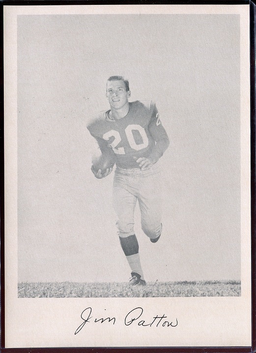 Jim Patton 1957 Giants Team Issue football card