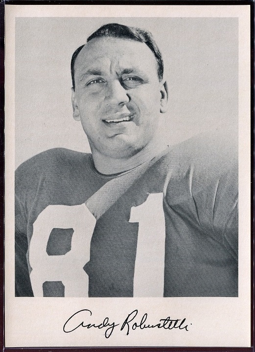 Andy Robustelli 1957 Giants Team Issue football card