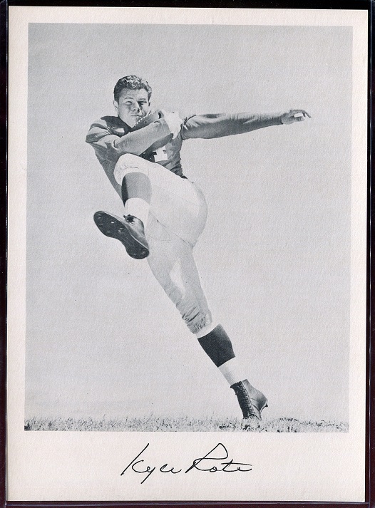 Kyle Rote 1957 Giants Team Issue football card