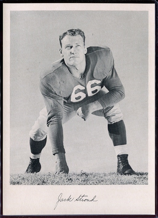 Jack Stroud 1957 Giants Team Issue football card