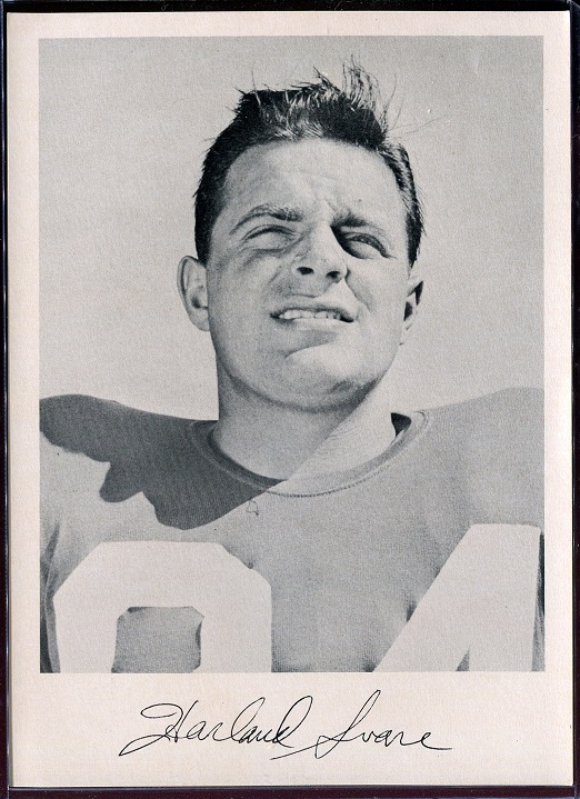 Harland Svare 1957 Giants Team Issue football card