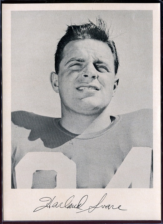 Harland Svare 1957 Giants Team Issue football card Harland Svare 1957 Giants Team Issue football card
