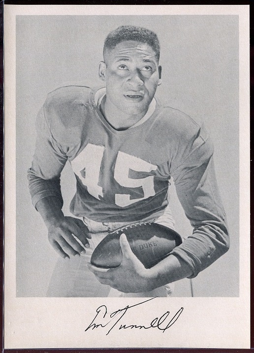 Emlen Tunnell 1957 Giants Team Issue football card