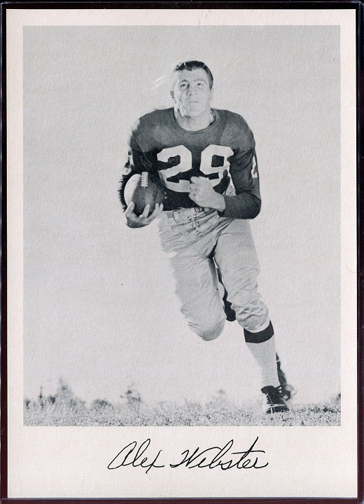 Alex Webster 1957 Giants Team Issue football card