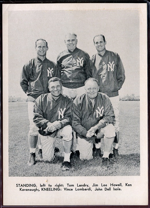 Giants Coaches 1957 Giants Team Issue football card