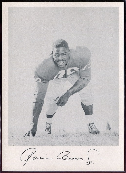 Roosevelt Brown 1957 Giants Team Issue football card