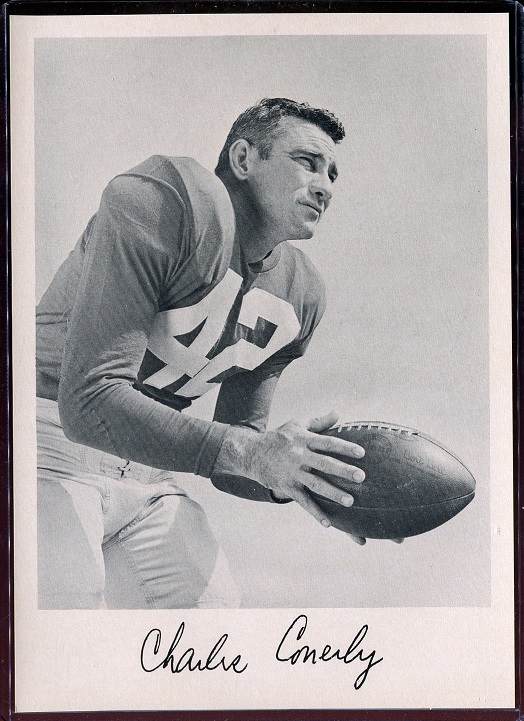 Charley Conerly 1957 Giants Team Issue football card Charley Conerly 1957 Giants Team Issue football card