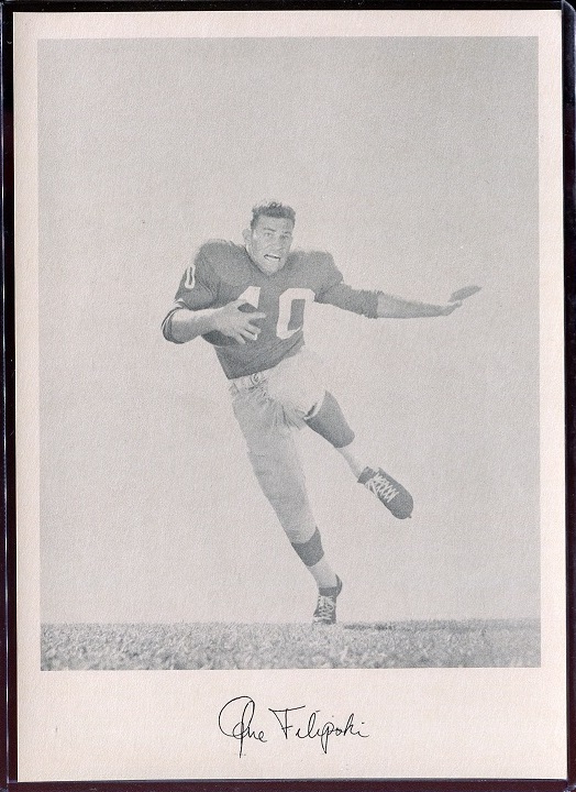 Gene Filipski 1957 Giants Team Issue football card