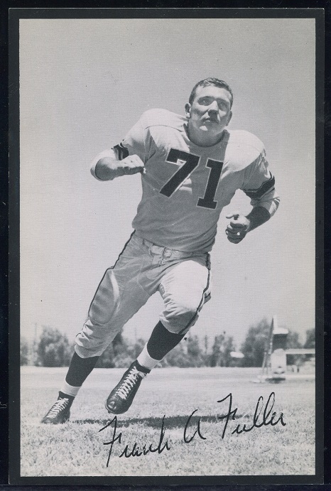 Frank Fuller 1957 Rams Team Issue football card