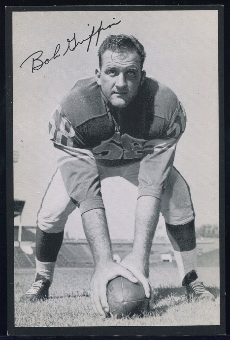 Bob Griffin 1957 Rams Team Issue football card