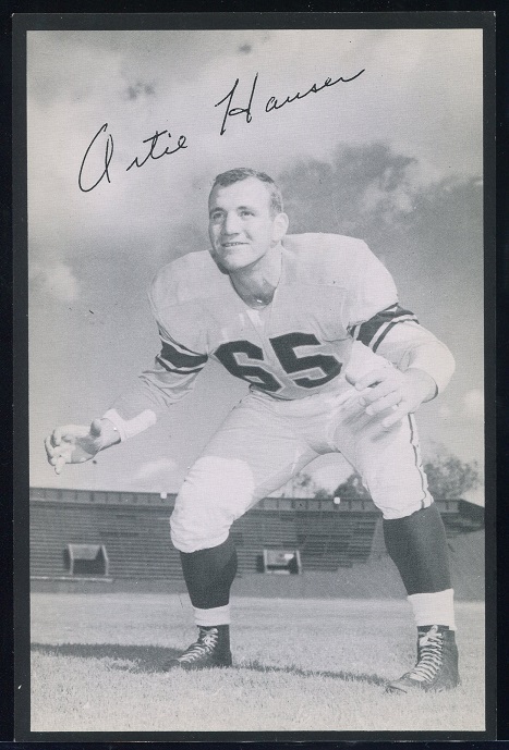 Art Hauser 1957 Rams Team Issue football card