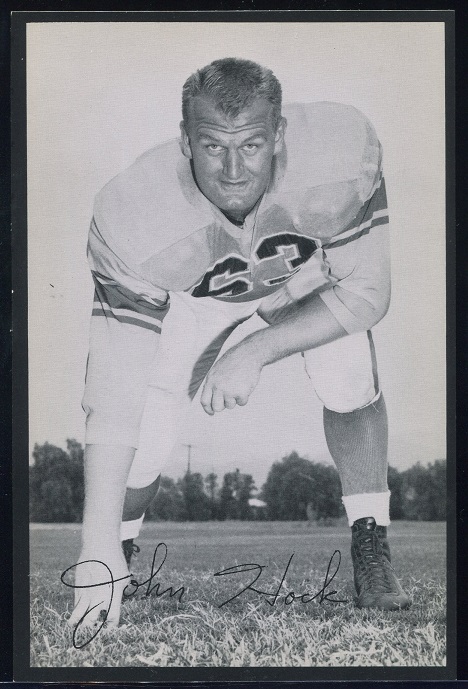 John Hock 1957 Rams Team Issue football card