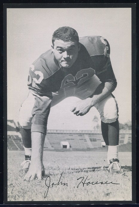John Houser 1957 Rams Team Issue football card