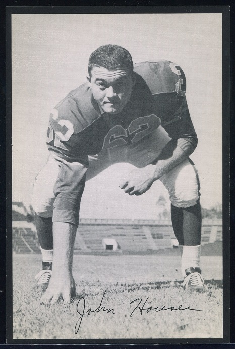 John Houser 1957 Rams Team Issue football card