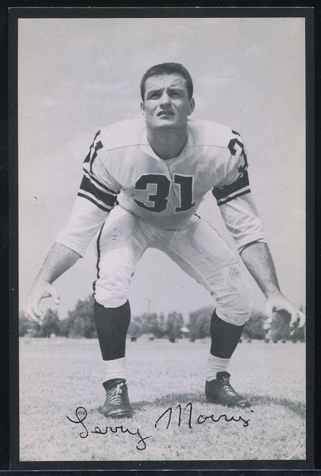 Larry Morris 1957 Rams Team Issue football card Larry Morris 1957 Rams Team Issue football card