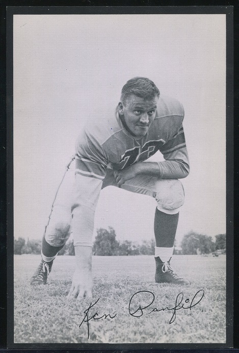 Ken Panfil 1957 Rams Team Issue football card