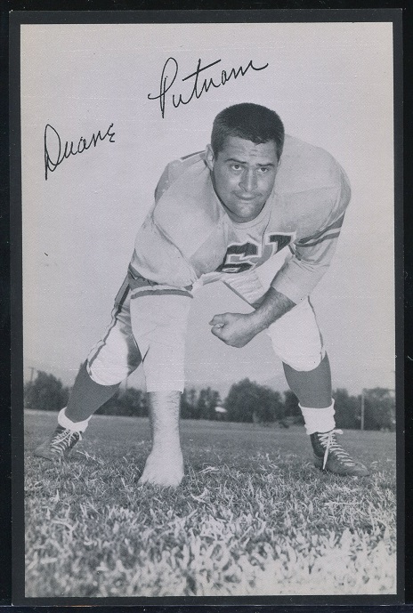 Duane Putnam 1957 Rams Team Issue football card