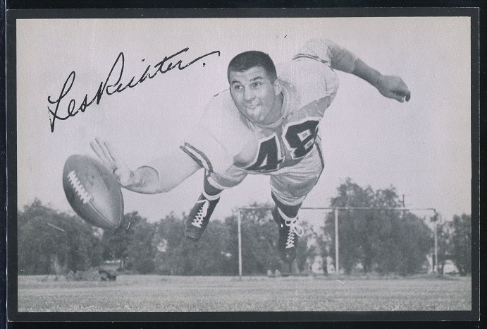 Les Richter 1957 Rams Team Issue football card