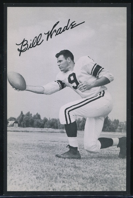 Bill Wade 1957 Rams Team Issue football card