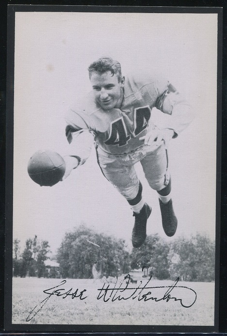 Jesse Whittenton 1957 Rams Team Issue football card Jesse Whittenton 1957 Rams Team Issue football card