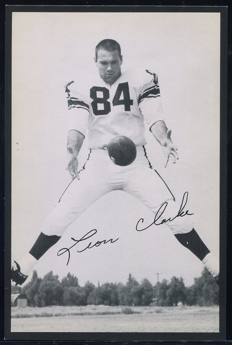 Leon Clarke 1957 Rams Team Issue football card