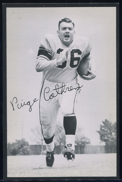 Paige Cothren 1957 Rams Team Issue football card