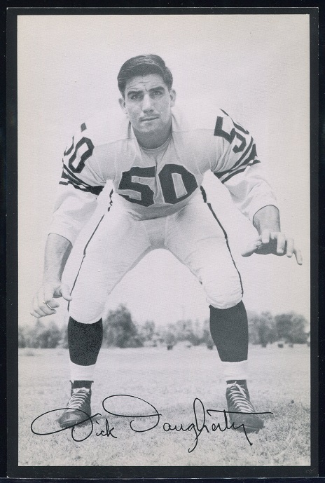 Dick Daugherty 1957 Rams Team Issue football card