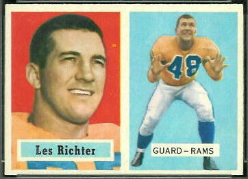 Les Richter 1957 Topps football card