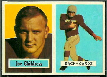 Joe Childress 1957 Topps football card