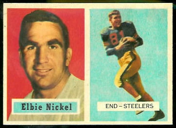 Elbert Nickel 1957 Topps football card