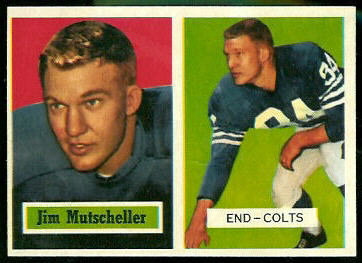 Jim Mutscheller 1957 Topps football card