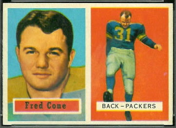 Fred Cone 1957 Topps football card