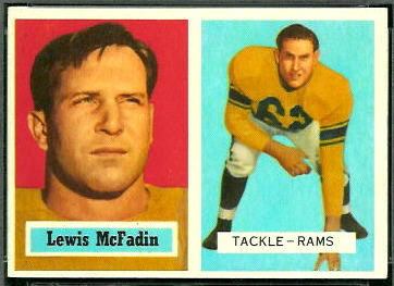 Bud McFadin 1957 Topps football card
