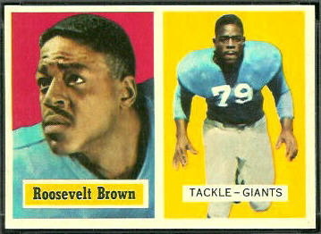 Roosevelt Brown 1957 Topps football card