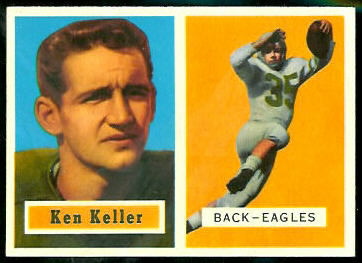 Ken Keller 1957 Topps football card