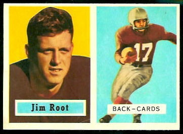 James Root 1957 Topps football card