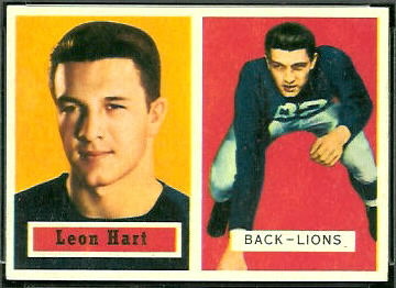 Leon Hart 1957 Topps football card