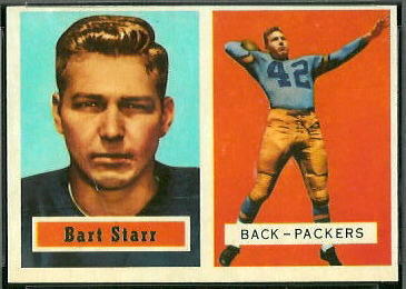 Bart Starr 1957 Topps football card