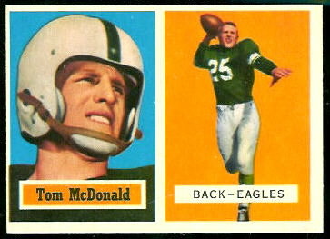 Tommy McDonald 1957 Topps football card